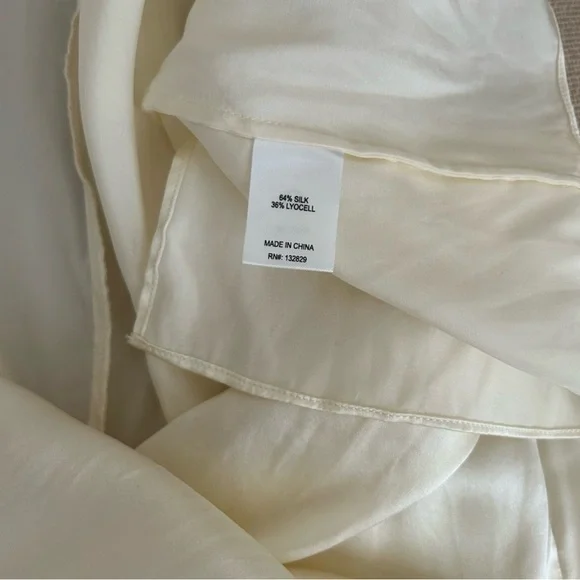 Helsa Demeter Maxi Gown Dress in Silk Lyocell - Ivory - Picture 6 of 6